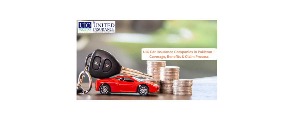 Car insurance companies in Pakistan concept with protected vehicle on modern city road scene