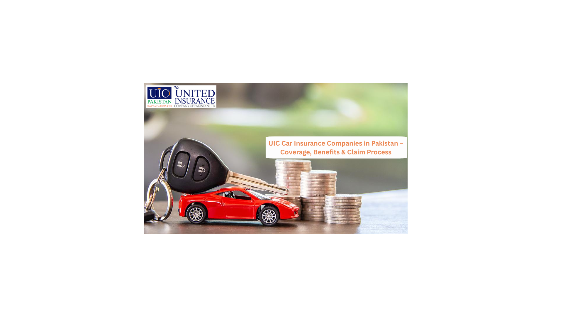 Car insurance companies in Pakistan concept with protected vehicle on modern city road scene